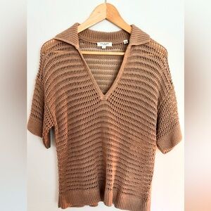 Max Studio V-Neck Sweater in Brown